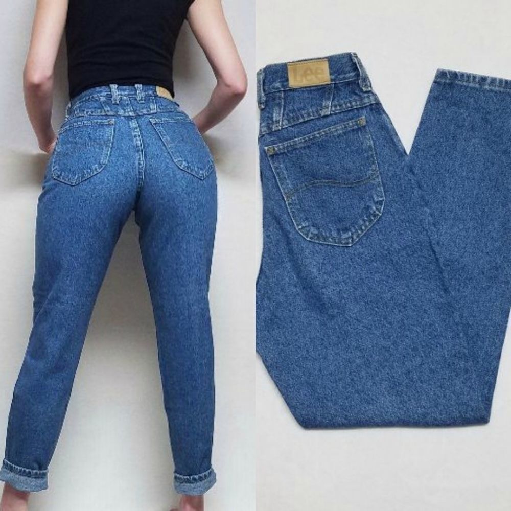 VINTAGE Lee Dark Acid Wash Ultra High Rise Jeans